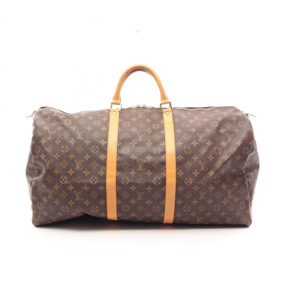 Louis Vuitton Keepall 60 Monogram Boston Bag Handbag, Coated Canvas Leather, ...